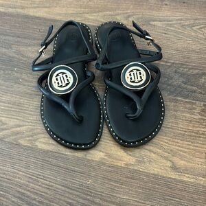 Black Studded Flat Sandals River Island Size 5